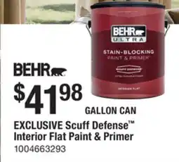 The Home Depot BEHR Scuff Defense Interior Flat Paint & Primer offer