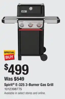 The Home Depot Weber Spirit E-325 3-Burner Gas Grill offer