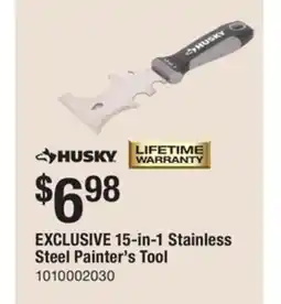 The Home Depot HUSKY 15-in-1 Stainless Steel Painter's Tool offer