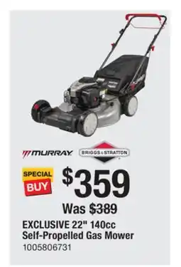 The Home Depot MURRAY 22 140cc Self-Propelled Gas Mower offer