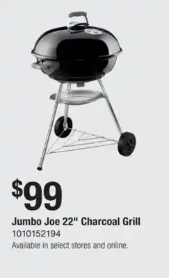 The Home Depot Jumbo Joe 22 Charcoal Grill offer