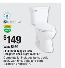 The Home Depot GLACIER BAY Hight Toilet Kit Complete kit offer