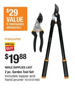 The Home Depot Fiskars 2 pc. Garden Tool Set offer