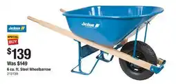 The Home Depot Jackson 6 cu. ft. Steel Wheelbarrow offer
