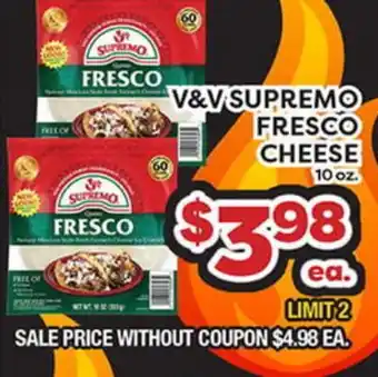 Torres Supermercado V&V SUPREMO FRESCO CHEESE offer