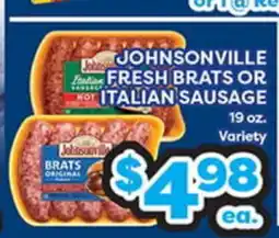 Torres Supermercado JOHNSONVILLE FRESH BRATS OR ITALIAN SAUSAGE offer