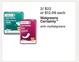 Walgreens Walgreens Certainty offer