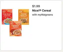 Walgreens Nice! Cereal offer