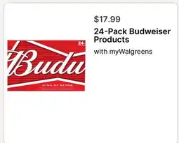 Walgreens 24-Pack Budweiser Products offer