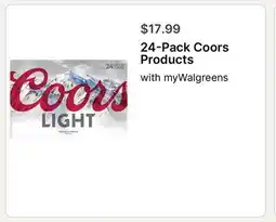 Walgreens 24-Pack Coors Products offer