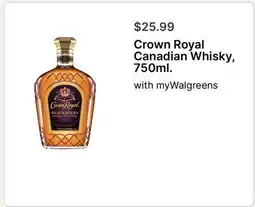 Walgreens Crown Royal Canadian Whisky offer