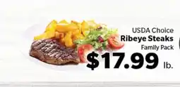 Living Fresh Market USDA Choice Ribeye Steaks offer