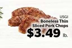 Living Fresh Market USGI Boneless Thin Sliced Pork Chops offer