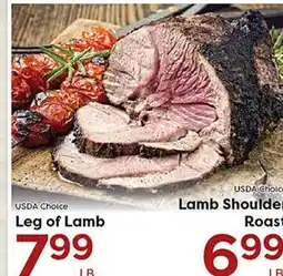 Rich's Fresh Market USDA Choice Leg of Lamb, USDA Choice Lamb Shoulder Roast offer