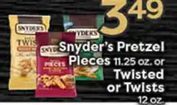 Rich's Fresh Market Snyder's Pretzel Pieces 11.25 oz. or Twisted or Twists 12 oz offer