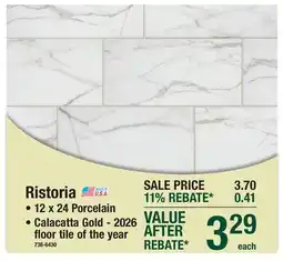 Menards Waterproof Tile Ristoria offer