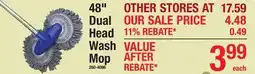 Menards 48 Dual Head Wash Mop offer