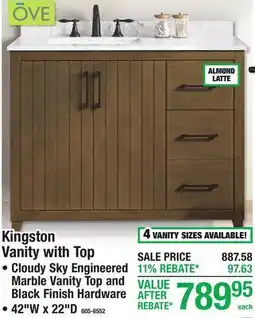 Menards Kingston Vanity with Top offer