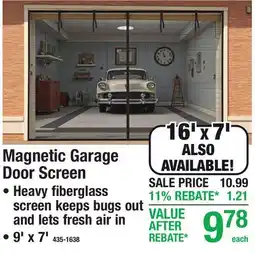 Menards Magnetic Garage Door Screen offer