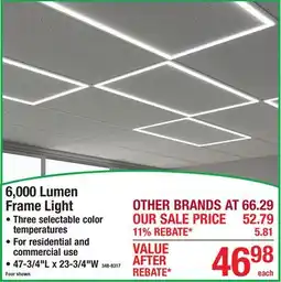 Menards 6,000 Lumen Frame Light offer
