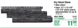 Menards Dry Stack Stone offer
