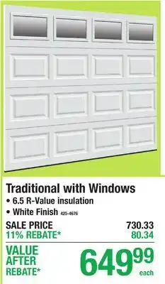 Menards Traditional with Windows offer