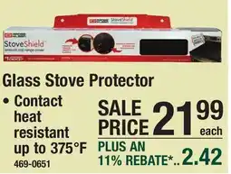Menards Glass Stove Protector offer