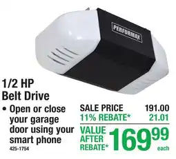 Menards 1/2 HP Belt Drive OPENERS offer