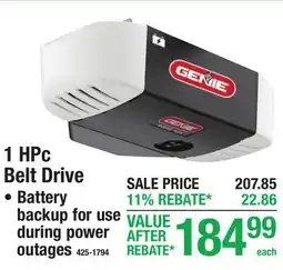 Menards 1 HPc Belt Drive offer