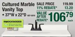 Menards Cultured Marble Vanity Top offer