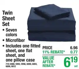 Menards Twin Sheet Set offer