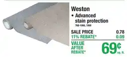 Menards Weston Advanced stain protection offer