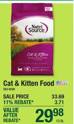Menards Cat & Kitten Food offer