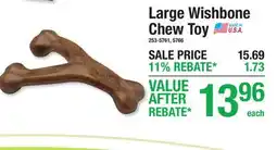 Menards Large Wishbone Chew Toy offer