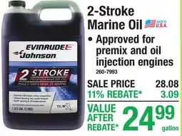 Menards 2-Stroke Marine Oil offer