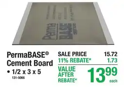 Menards PermaBASE Cement Board offer