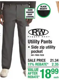 Menards Utility Pants offer