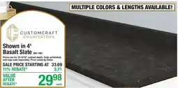Menards Shown in 4' Basalt Slate offer