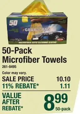Menards 50-Pack Microfiber Towels offer