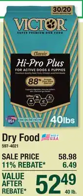 Menards Dry Food offer