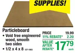 Menards Particleboard Void free engineered wood, smooth two sides offer