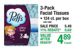 Menards 3-Pack Facial Tissues offer