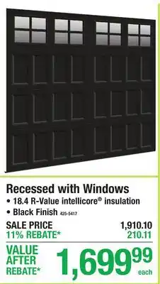 Menards Recessed with Windows offer