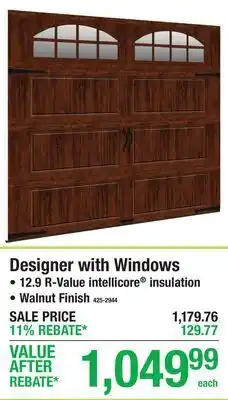 Menards Designer with Windows offer