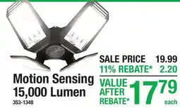 Menards Motion Sensing 15,000 Lumen offer