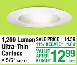Menards 1,200 Lumen Ultra-Thin Canless offer
