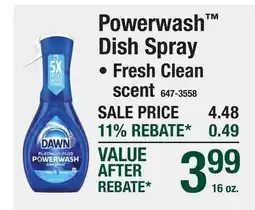 Menards Powerwash Dish Spray offer