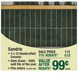 Menards Sandrio Waterproof Tile offer