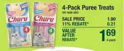 Menards 4-Pack Puree Treats offer