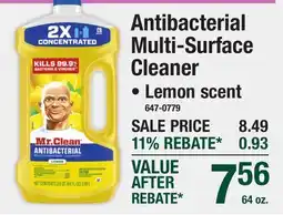 Menards Antibacterial Multi-Surface Cleaner offer